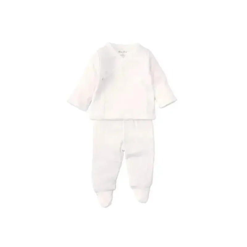 Kissy Kissy Baby Sets*Pointelle Cross Tee/Pant Set, White