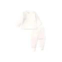 Kissy Kissy Baby Sets*Pointelle Cross Tee/Pant Set, White