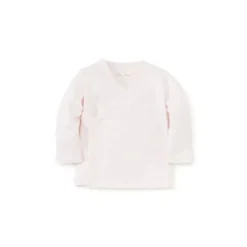 Kissy Kissy Baby Tops*Pointelle Long Sleeve Cross Tee, Pink
