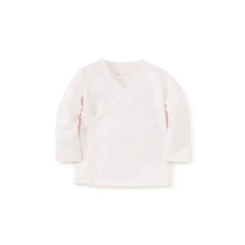 Kissy Kissy Baby Tops*Pointelle Long Sleeve Cross Tee, Pink