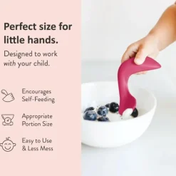 Kizingo Cool Baby Products|Utensils & Accessories*- Right-Handed Curved Baby Spoons For Baby-Led Weaning, 2-Pack Light Blue