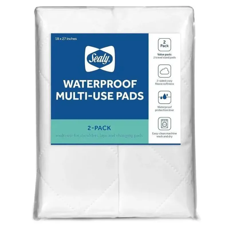 Kolcraft Crib & Bed Sheets*- 2Pk Sealy Multi-Use Waterproof Crib Mattress Liner Pads