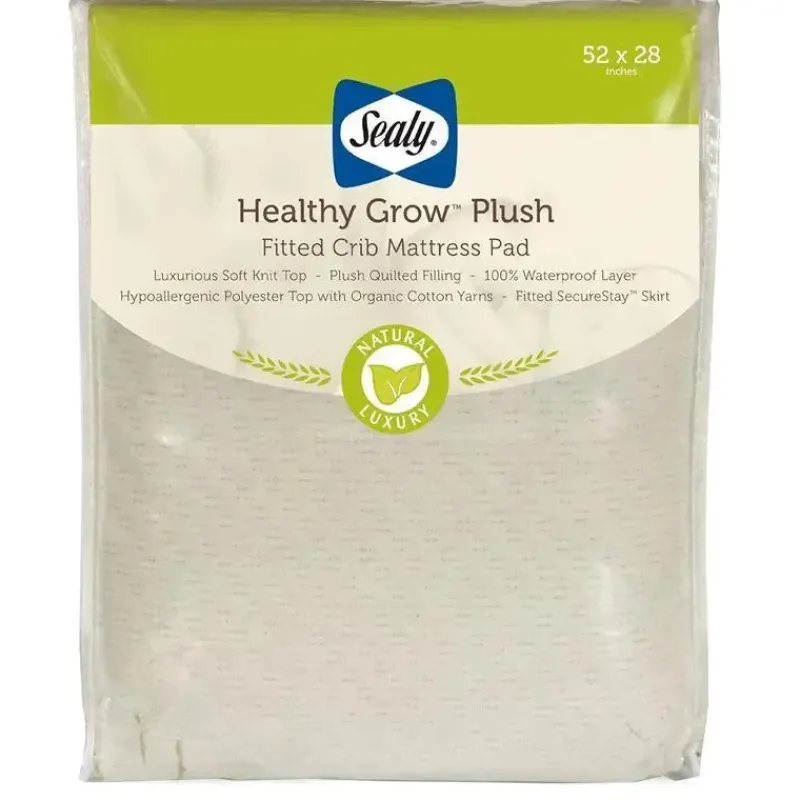 Kolcraft Crib & Bed Sheets*- Sealy Healthy Grow Plush Crib Mattress Protector Pad