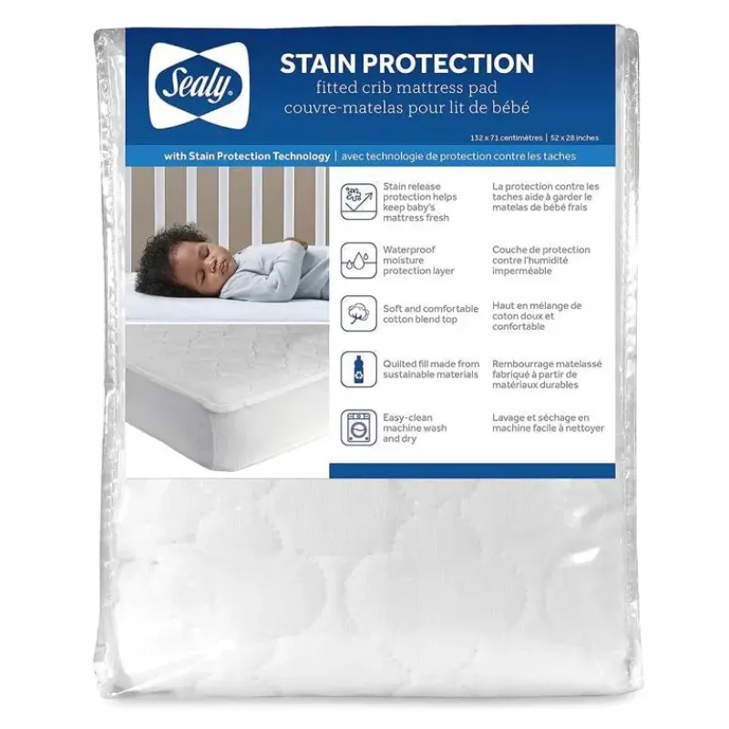 Sealy Mattresses, Pads & Covers*Kolcraft - Stain Protection Crib Mattress Pad