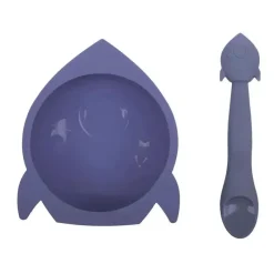 Kushies Baby Plates & Bowls|Dishes, Utensils & Food Containers*Kushie - Silibowl Silicone Bowl and Spoon Blue