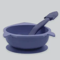 Kushies Baby Plates & Bowls|Dishes, Utensils & Food Containers*Kushie - Silibowl Silicone Bowl and Spoon Blue