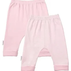 Kushies Baby Baby Shorts, Jeans & Pants*Kushies 2 Pack Cuffed Pant - Pink solid / stripe