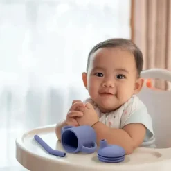 Kushies Baby Straw, Sippy & Training Cups|Dishes, Utensils & Food Containers*Kushies - Sili Sippy Cup + Straw Violet lilac