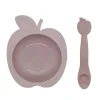 Kushies Baby Plates & Bowls|Dishes, Utensils & Food Containers*Kushies - Silibowl Silicone Bowl and Spoon, Pink