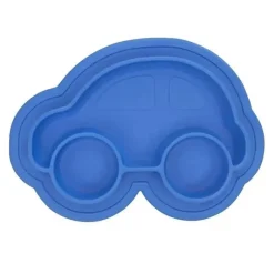 Kushies Baby Plates & Bowls|Dishes, Utensils & Food Containers*Kushies - Siliplate Blue Car