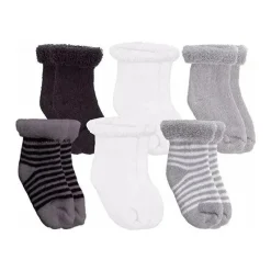 Kushies Baby Baby Gloves & Socks*- 6Pk Socks Terry, 3-6M