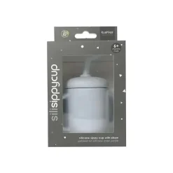 Kushies Baby Straw, Sippy & Training Cups|Dishes, Utensils & Food Containers*- SILISIPPY Unbreakable, Spill-Proof Silicone Cup with Straw, 4 oz, Blue