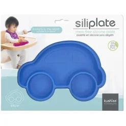 Kushies Baby Plates & Bowls|Dishes, Utensils & Food Containers*Siliplate Mess-free Silicone Plate, Azure