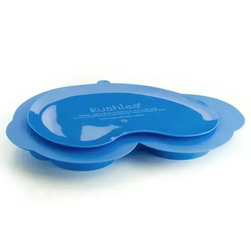 Kushies Baby Plates & Bowls|Dishes, Utensils & Food Containers*Siliplate Mess-free Silicone Plate, Azure