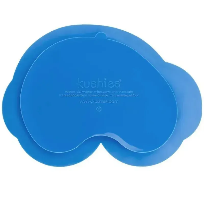 Kushies Baby Plates & Bowls|Dishes, Utensils & Food Containers*Siliplate Mess-free Silicone Plate, Azure