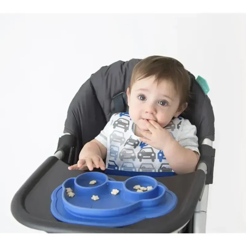 Kushies Baby Plates & Bowls|Dishes, Utensils & Food Containers*Siliplate Mess-free Silicone Plate, Azure