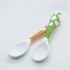 Kushies Baby Utensils & Accessories|Dishes, Utensils & Food Containers*Kushies Silibend Bendable Spoon 2-Pack (Lime/Orange)