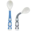Kushies Baby Utensils & Accessories|Dishes, Utensils & Food Containers*Kushies Silibend Bendable Spoon 2-Pack (Blue/Grey)