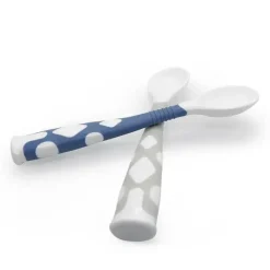 Kushies Baby Utensils & Accessories|Dishes, Utensils & Food Containers*Kushies Silibend Bendable Spoon 2-Pack (Blue/Grey)