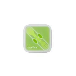Kushies Baby Lunch Box|Dishes, Utensils & Food Containers*Kushies Silibox Silicone Container, Citrus Square | Baby Food Storage Container