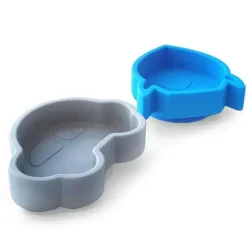 Kushies Baby Plates & Bowls|Dishes, Utensils & Food Containers*Kushies Silidip Silicone Mini Bowl 2-Pack (Blue/Grey)
