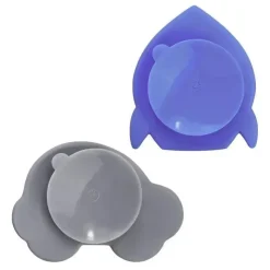 Kushies Baby Plates & Bowls|Dishes, Utensils & Food Containers*Kushies Silidip Silicone Mini Bowl 2-Pack (Blue/Grey)