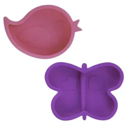 Kushies Baby Plates & Bowls|Dishes, Utensils & Food Containers*Kushies Silidip Silicone Mini Bowl 2-Pack (Fuchsia/Purple)