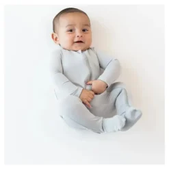 Kyte Baby Baby Sleepwear*- Baby Neutral Zippered Footie In Storm