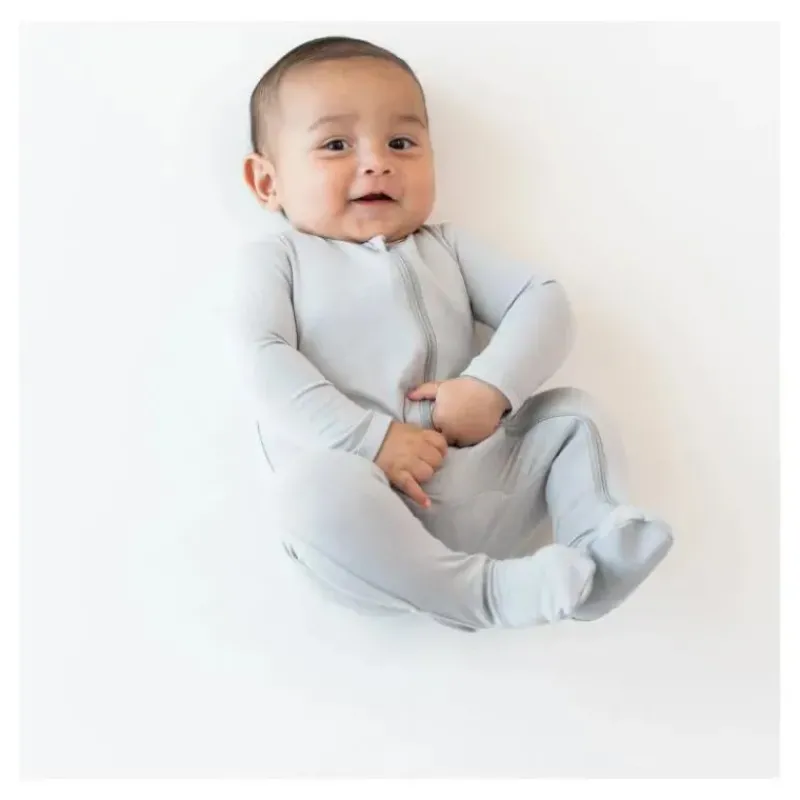 Kyte Baby Baby Sleepwear*- Baby Neutral Zippered Footie In Storm