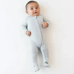 Kyte Baby Baby Sleepwear*- Baby Neutral Zippered Footie In Storm