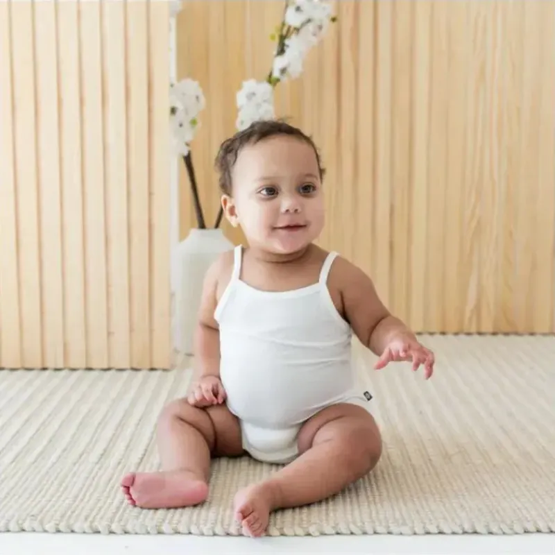 Kyte Baby Baby Onesies & Bodysuits*- Baby Spaghetti Strap Body Leotard In Cloud