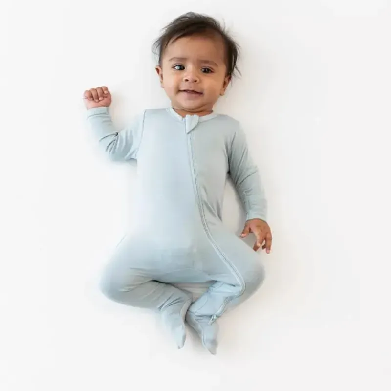 Kyte Baby Baby Sleepwear*- Baby Zippered Footie In Fog