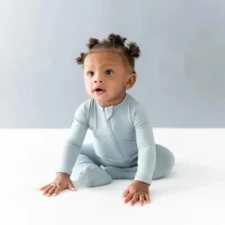 Kyte Baby Baby Sleepwear*- Baby Zippered Footie In Fog