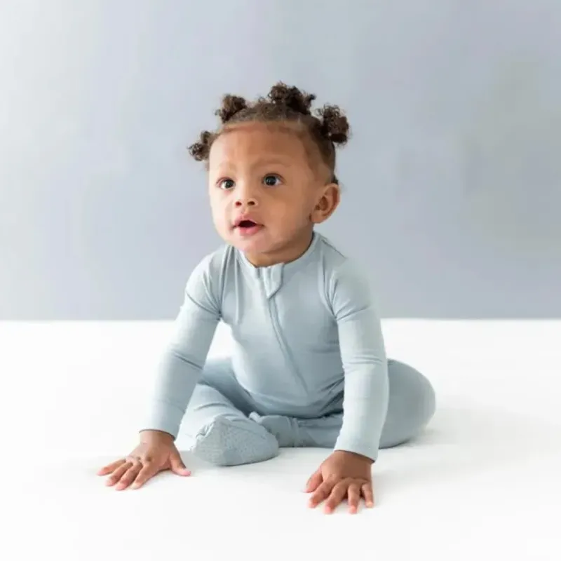 Kyte Baby Baby Sleepwear*- Baby Zippered Footie In Fog