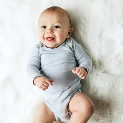 Kyte Baby Baby Onesies & Bodysuits*- Long Sleeve Bodysuit In Storm