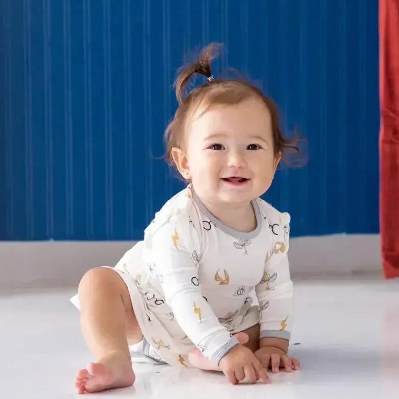 Kyte Baby Baby One-Pieces*- Long Sleeve Twirl Bodysuit Dress In Icon