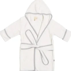 Kyte Baby Baby Robes*- Toddler Bath Robe In Cloud With Storm Trim