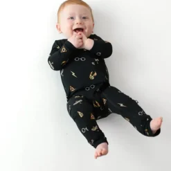 Kyte Baby Baby Sleepwear*- Zippered Romper Midnight Icon Harry Potter