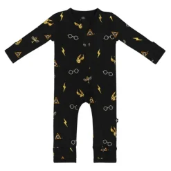 Kyte Baby Baby Sleepwear*- Zippered Romper Midnight Icon Harry Potter