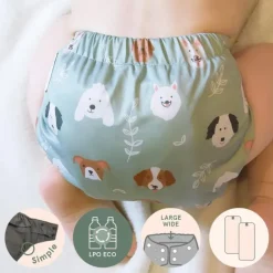 La Petite Ourse Cloth & Reusable Diapers*- Baby Wide Elastic Pocket Diaper Dog