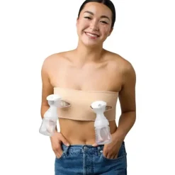 La Vie Nursing Bras*- Pump Strap Hands-Free Pumping & Nursing Bra, Cream