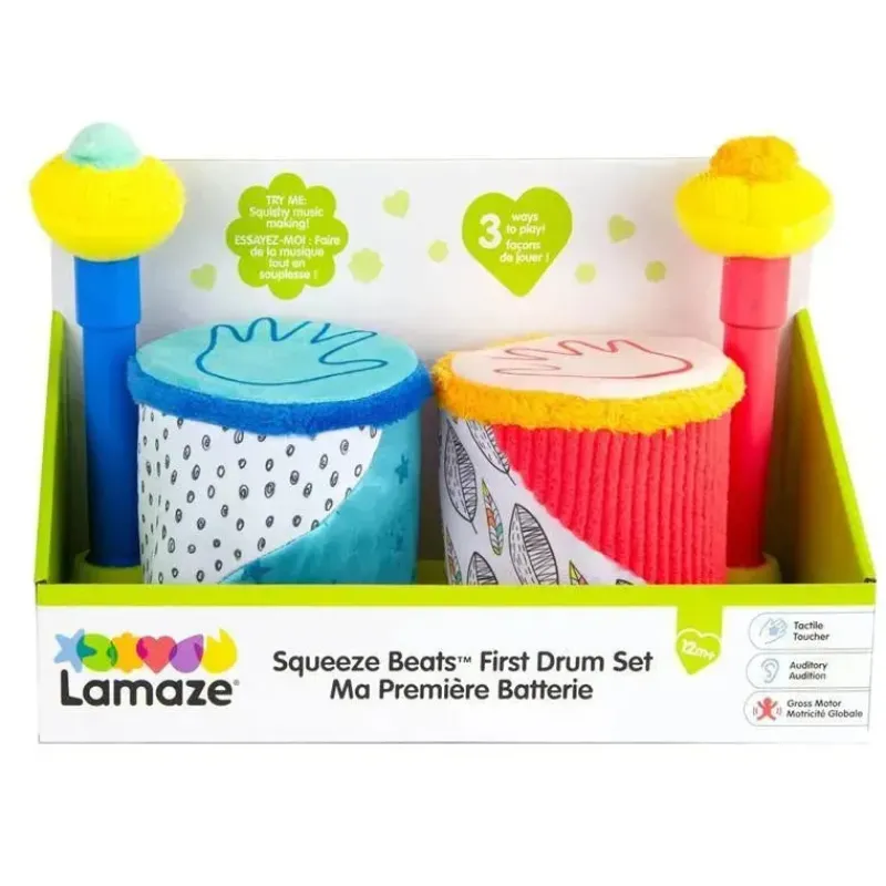 Lamaze Books, Music & Dvds*- Squeeze Beats First Drum Set - Musical Baby Toys