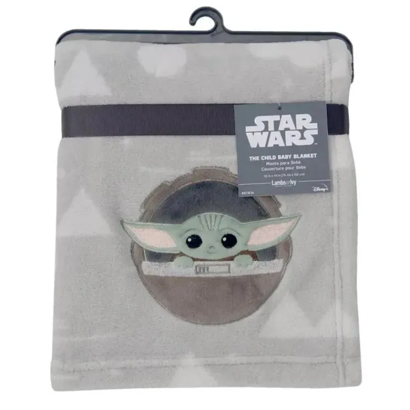 Lambs u0026 Ivy Star Wars*Lambs & Ivy - Baby Appliqued Blanket, The Child Baby Yoda