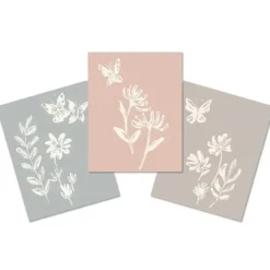 Lambs u0026 Ivy Crib & Bed Sheets*Lambs & Ivy - Baby Blooms 3Pk Floral Unframed Nursey/Child Wall Art 11” x 14”