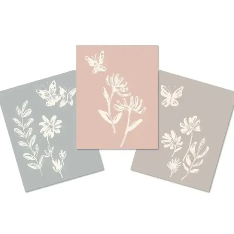 Lambs u0026 Ivy Crib & Bed Sheets*Lambs & Ivy - Baby Blooms 3Pk Floral Unframed Nursey/Child Wall Art 11” x 14”