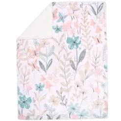 Lambs u0026 Ivy Crib & Bed Sheets*Lambs & Ivy - Baby Blooms Watercolor Floral/Butterfly Soft Fleece Baby Blanket