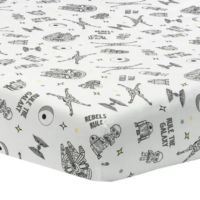 Lambs u0026 Ivy Star Wars*Lambs & Ivy - Baby Sheet, Stars Wars Millennium Falcon Rebels Rule