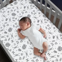 Lambs u0026 Ivy Star Wars*Lambs & Ivy - Baby Sheet, Stars Wars Millennium Falcon Rebels Rule