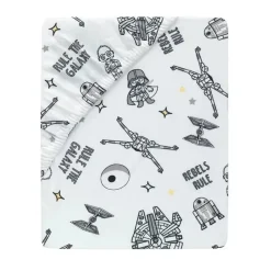 Lambs u0026 Ivy Star Wars*Lambs & Ivy - Baby Sheet, Stars Wars Millennium Falcon Rebels Rule
