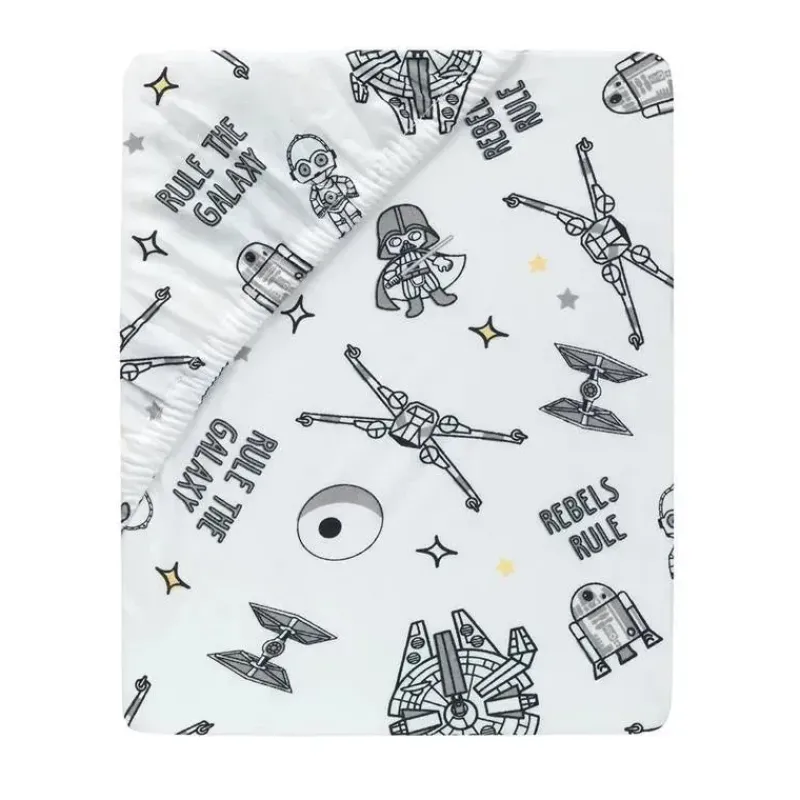 Lambs u0026 Ivy Star Wars*Lambs & Ivy - Baby Sheet, Stars Wars Millennium Falcon Rebels Rule